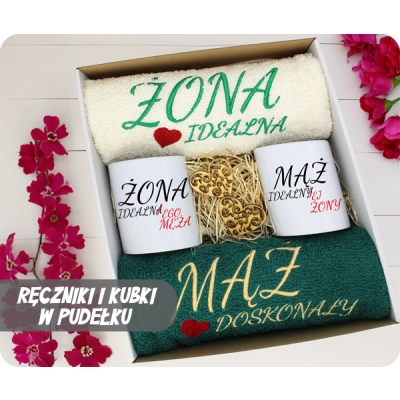 Ręczniki i Kubki w Pudełku