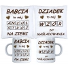 KOMPLET PREZENT DLA BABCI I DZIADKA PODUSZKA KUBEK BABCIA DZIADEK ZESTAW