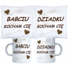 KOMPLET PREZENT DLA BABCI I DZIADKA PODUSZKA KUBEK BABCIA DZIADEK ZESTAW