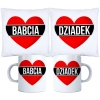 KOMPLET PREZENT DLA BABCI I DZIADKA PODUSZKA KUBEK BABCIA DZIADEK ZESTAW
