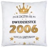 PODUSZKA 40x40 PREZENT URODZINY 20 DWUDZIESTKĘ