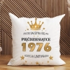 PODUSZKA 40x40 PREZENT URODZINY 50 PIĘĆDZIESIĄTKĘ