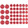 BOMBKI CHOINKOWE NA CHOINKĘ 6/4/3 cm ZESTAW 100 SZTUK + GWIAZDA CZERWONE