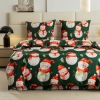 Pościel świąteczna satyna bawełniana komplet 3 części