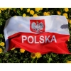 FLAGA POLSKA FLAGI POLSKI NARODOWA PRODUCENT 128x80 cm Z DRZEWCEM GODŁO