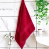 GRUBY RĘCZNIK KĄPIELOWY 70x140cm 550g/m2 PREMIUM CHŁONNY CZERWONY