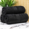 GRUBY RĘCZNIK KĄPIELOWY 50x100cm 550g/m2 PREMIUM CHŁONNY CZARNY
