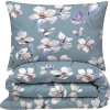 Pościel Flanelowa Błękitne Kwiaty 4cz Prześcieradło 180x230 Iris