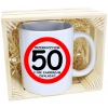 PREZENT KUBEK URODZINOWY W SKRZYNCE URODZINY 50