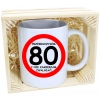 PREZENT KUBEK URODZINOWY W SKRZYNCE URODZINY 80
