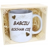 PREZENT KUBEK Z NADRUKIEM DLA BABCI W SKRZYNCE