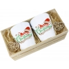 PREZENT ŚWIĄTECZNY ZESTAW KUBKÓW LATTE W SKRZYNCE