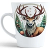 ŚWIĄTECZNY KUBEK LATTE 330ml PREZENT ŚWIĘTA ZIMOWY RENIFER JELEŃ MIKOŁAJ