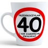 KUBEK LATTE PREZENT URODZINY 40 CZTERDZIESTKĘ ZNAK