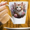 WIOSENNY WIELKANOCNY KUBEK LATTE 330ml PREZENT WIOSNA KOT