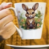 WIOSENNY WIELKANOCNY KUBEK LATTE 330ml PREZENT WIOSNA ZAJĄC