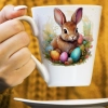 WIOSENNY WIELKANOCNY KUBEK LATTE 330ml PREZENT WIOSNA PISANKI ZAJĄCZEK