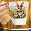 WIOSENNY WIELKANOCNY KUBEK LATTE 330ml PREZENT WIOSNA PISANKI ZAJĄCZEK