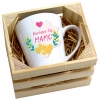 KUBEK LATTE 330ml W SKRZYNCE DLA MAMY PREZENT DZIEŃ MATKI MAMA MAMUSIA