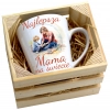 KUBEK LATTE 330ml W SKRZYNCE DLA MAMY PREZENT DZIEŃ MATKI MAMA MAMUSIA