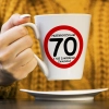 KUBEK LATTE PREZENT URODZINY 70 SIEDEMDZIESIĄTKĘ ZNAK