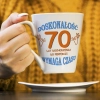 KUBEK LATTE PREZENT URODZINY 70 SIEDEMDZIESIĄTKĘ ZNAK