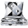 KOMPLET POŚCIELI POLSKA 100% BAWEŁNA CZARNY ZYGZAK 180x200