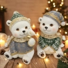 Figurki Świąteczne Misie – Komplet 2 szt. 20 cm | Poliresin Premium