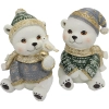 Figurki Świąteczne Misie – Komplet 2 szt. 20 cm | Poliresin Premium