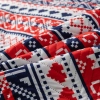 Złożona tkanina narzuty świątecznej w stylu norweskim z geometrycznym motywem