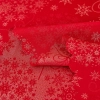 Świąteczny obrus czerwony 160x240 cm w srebrne bombki i śnieżynki