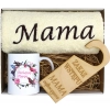 KOMPLET DLA MAMY RĘCZNIK Z HAFTEM + KUBEK 330ml NA PREZENT DZIEŃ MATKI MAMA