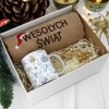 PREZENT NA ŚWIĘTA KUBEK + RĘCZNIK Z HAFTEM ŚWIĄTECZNY ZESTAW MIKOŁAJ