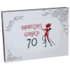 RĘCZNIK 70x140 Z HAFTEM NA PREZENT 70 URODZINY DIABELSKO GORĄCA SIEDEMDZIESIĄTKA