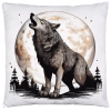 POSZEWKA DEKORACYJNA HALLOWEEN VELVET 40x40 WELUROWA WILK WILKOŁAK