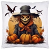 POSZEWKA DEKORACYJNA 40x40 JASIEK OZDOBNA HALLOWEENOWA HALLOWEEN DYNIE STRACH KOŚCIOTRUP