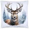 POSZEWKA DEKORACYJNA 40x40 JASIEK OZDOBNA ZIMOWA ŚWIĄTECZNA JELEŃ RENIFER