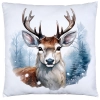PODUSZKA DEKORACYJNA 40X40 ŚWIĄTECZNA PREZENT ZIMOWA OZDOBNA ŚWIĘTA RENIFER