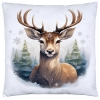 PODUSZKA DEKORACYJNA 40X40 ŚWIĄTECZNA PREZENT ZIMOWA OZDOBNA ŚWIĘTA RENIFER