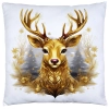 POSZEWKA DEKORACYJNA ŚWIĄTECZNA VELVET 40x40 WELUROWA ZIMOWA JELEŃ RENIFER