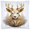 PODUSZKA DEKORACYJNA 40X40 ŚWIĄTECZNA PREZENT ZIMOWA OZDOBNA ŚWIĘTA RENIFER