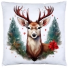 POSZEWKA DEKORACYJNA 40x40 JASIEK OZDOBNA ZIMOWA ŚWIĄTECZNA JELEŃ RENIFER