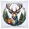POSZEWKA DEKORACYJNA 40x40 JASIEK OZDOBNA ZIMOWA ŚWIĄTECZNA JELEŃ RENIFER