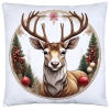 PODUSZKA DEKORACYJNA 40X40 ŚWIĄTECZNA PREZENT ZIMOWA OZDOBNA ŚWIĘTA RENIFER