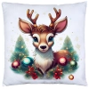 POSZEWKA DEKORACYJNA 40x40 JASIEK OZDOBNA ZIMOWA ŚWIĄTECZNA JELEŃ RENIFER