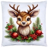 PODUSZKA DEKORACYJNA 40X40 ŚWIĄTECZNA PREZENT ZIMOWA OZDOBNA ŚWIĘTA RENIFER