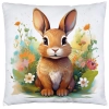 POSZEWKA WELUROWA WIELKANOCNA 40x40 JASIEK  WIOSENNA DEKORACYJNA ZAJĄC