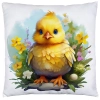 POSZEWKA WELUROWA WIELKANOCNA 40x40 JASIEK  WIOSENNA DEKORACYJNA KURCZAK