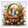 POSZEWKA WELUROWA WIELKANOCNA 40x40 JASIEK  WIOSENNA DEKORACYJNA KOSZYCZEK