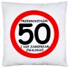 PODUSZKA 40x40 PREZENT URODZINY 50 PIĘĆDZIESIĄTKĘ